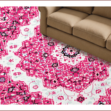 Ultra Soft Area Rug, Non Slip, Stain Resistant, Washable Area Rugs for Living Room, Bedroom, Pink Boho Vintage Playroom Carpet with Non-Slip Design(Pink)