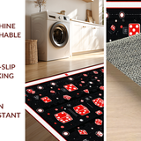 Ultra Soft Area Rug, Non Slip, Stain Resistant, Washable Area Rugs for Living Room, Bedroom, Stylish Modern Abstract Elements(Black)
