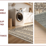 Ultra Soft Area Rug, Non Slip, Stain Resistant, Washable Area Rugs for Living Room, Bedroom, Rustic Geometric Earthy Elegance(Beige)