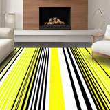Ultra Soft Area Rug, Non Slip, Stain Resistant, Washable Area Rugs for Living Room, Bedroom, Contemporary Striking Zebra Influence(Yellow)