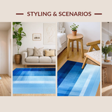 Ultra Soft Area Rug, Non Slip, Stain Resistant, Washable Area Rugs for Living Room, Bedroom, Stylish Abstract Composition Splash(Blue)