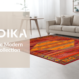 Ultra Soft Area Rug, Non Slip, Stain Resistant, Washable Area Rugs for Living Room, Bedroom, Natural Fiber Festive Design(Red)