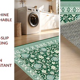 Chic Low Pile Rustic Charm(Green)