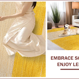 Ultra Soft Area Rug, Non Slip, Stain Resistant, Washable Area Rugs for Living Room, Bedroom, Modern Eclectic Entryway Stain-Resistant Carpet(Yellow)