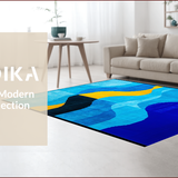 Contemporary Artistic Geometric Motif(Blue)