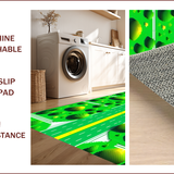 Ultra Soft Area Rug, Non Slip, Stain Resistant, Washable Area Rugs for Living Room, Bedroom, Bright Green Playful City Elements(Green)