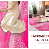 Ultra Soft Area Rug, Non Slip, Stain Resistant, Washable Area Rugs for Living Room, Bedroom, Contemporary Pink Striped Design(Pink)