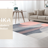 Ultra Soft Area Rug, Non Slip, Stain Resistant, Washable Area Rugs for Living Room, Bedroom, Chic Abstract Watercolor Aesthetic(Gray)