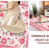 Ultra Soft Area Rug, Non Slip, Stain Resistant, Washable Area Rugs for Living Room, Bedroom, Delicate Pink Charm Decor Piece(Pink)