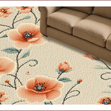 Ultra Soft Area Rug, Non Slip, Stain Resistant, Washable Area Rugs for Living Room, Bedroom, Modern Beige Geometric Floral Living Room Rug(Beige)