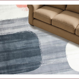 Ultra Soft Area Rug, Non Slip, Stain Resistant, Washable Area Rugs for Living Room, Bedroom, Elegant Modern Swirl Design(Gray)