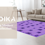 Ultra Soft Area Rug, Non Slip, Stain Resistant, Washable Area Rugs for Living Room, Bedroom, Chic Abstract Irregular Tiling Art(Purple)