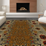 Ultra Soft Area Rug, Non Slip, Stain Resistant, Washable Area Rugs for Living Room, Bedroom, Vintage Cozy Animal Print(Brown)