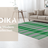 Artistic Greenish Grey Geometric Motif(Green)