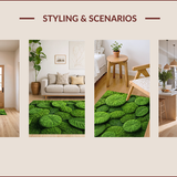 Ultra Soft Area Rug, Non Slip, Stain Resistant, Washable Area Rugs for Living Room, Bedroom, 3D Moss Playroom Pet-Friendly Ultra Soft Floor Mat(Green)