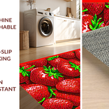 Ultra Soft Area Rug, Non Slip, Stain Resistant, Washable Area Rugs for Living Room, Bedroom, Eclectic Vintage Inspired Bath Mat(Red)