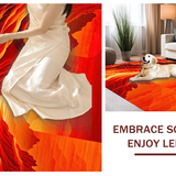 Bold Geometric Lava Waves(Red)