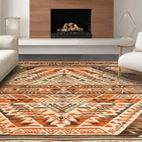 Ultra Soft Area Rug, Non Slip, Stain Resistant, Washable Area Rugs for Living Room, Bedroom, Trendy Soft Tones with Flair(Orange)