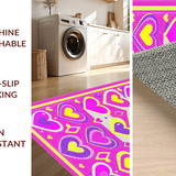 Ultra Soft Area Rug, Non Slip, Stain Resistant, Washable Area Rugs for Living Room, Bedroom, Unique Shaped Fantasy Design(Pink)