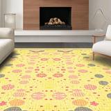 Ultra Soft Area Rug, Non Slip, Stain Resistant, Washable Area Rugs for Living Room, Bedroom, Cheerful Abstract Sunshine Aesthetic(Yellow)