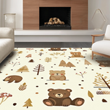 Ultra Soft Area Rug, Non Slip, Stain Resistant, Washable Area Rugs for Living Room, Bedroom, Serene Creamy Nature Inspired Look(Beige)