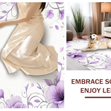 Ultra Soft Area Rug, Non Slip, Stain Resistant, Washable Area Rugs for Living Room, Bedroom, Contemporary Circular Flower Pattern(Purple)
