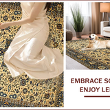 Ultra Soft Area Rug, Non Slip, Stain Resistant, Washable Area Rugs for Living Room, Bedroom, Elegant Neutral Paisley Aesthetic(Beige)