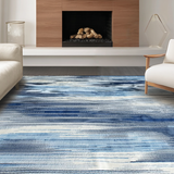Ultra Soft Area Rug, Non Slip, Stain Resistant, Washable Area Rugs for Living Room, Bedroom, Lively Watercolor Splash Pattern(Blue)