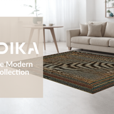 Ultra Soft Area Rug, Non Slip, Stain Resistant, Washable Area Rugs for Living Room, Bedroom, Stylish Cozy Farmhouse Motif(Gray)