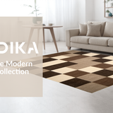 Ultra Soft Area Rug, Non Slip, Stain Resistant, Washable Area Rugs for Living Room, Bedroom, Chic Earthy Checkerboard Aesthetic(Beige)