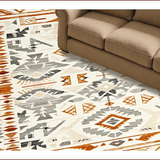 Ultra Soft Area Rug, Non Slip, Stain Resistant, Washable Area Rugs for Living Room, Bedroom, Artistic Vintage Ethnic Print(Beige)