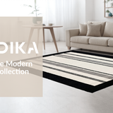 Ultra Soft Area Rug, Non Slip, Stain Resistant, Washable Area Rugs for Living Room, Bedroom, Dynamic Modern Linear Composition(Gray)