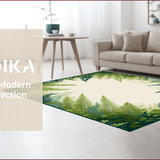 Ultra Soft Area Rug, Non Slip, Stain Resistant, Washable Area Rugs for Living Room, Bedroom, Elegant Floral Earth Tones(Ivory)