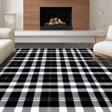 Rustic Black and White Checkerboard(Black)