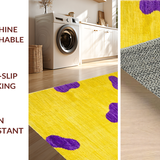 Ultra Soft Area Rug, Non Slip, Stain Resistant, Washable Area Rugs for Living Room, Bedroom, Bold Playful Yellow Aesthetic(Yellow)