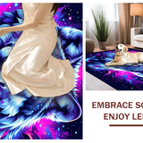 Ultra Soft Area Rug, Non Slip, Stain Resistant, Washable Area Rugs for Living Room, Bedroom, Dynamic Celestial Creature Motif(Purple)