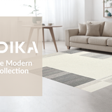 Ultra Soft Area Rug, Non Slip, Stain Resistant, Washable Area Rugs for Living Room, Bedroom, Tranquil Modern Organic Patterns(White)