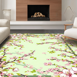 Ultra Soft Area Rug, Non Slip, Stain Resistant, Washable Area Rugs for Living Room, Bedroom, Serene Botanical Harmony Composition(Beige)