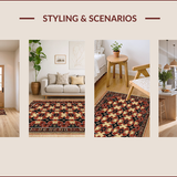 Ultra Soft Area Rug, Non Slip, Stain Resistant, Washable Area Rugs for Living Room, Bedroom, Western Star Vintage Runner(Beige)