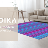 Artistic Striped Amorphous Design(Blue)