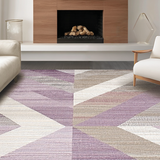 Ultra Soft Area Rug, Non Slip, Stain Resistant, Washable Area Rugs for Living Room, Bedroom, Fashionable Solid Hue Transitional Style(Purple)