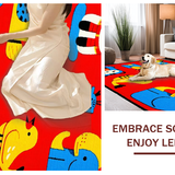 Colorful Geometric Shape Arrangement(Red)