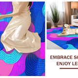 Ultra Soft Area Rug, Non Slip, Stain Resistant, Washable Area Rugs for Living Room, Bedroom, Eclectic Bright Color Block Style(Pink)