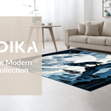 Artistic Gray Wolf Silhouette Design(Blue)