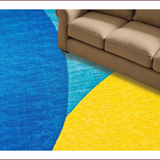 Ultra Soft Area Rug, Non Slip, Stain Resistant, Washable Area Rugs for Living Room, Bedroom, Abstract Modern Washable Foldable(Blue)