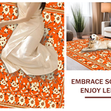 Ultra Soft Area Rug, Non Slip, Stain Resistant, Washable Area Rugs for Living Room, Bedroom, Sunny Outdoor Festive Vibe(Orange)