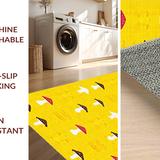 Ultra Soft Area Rug, Non Slip, Stain Resistant, Washable Area Rugs for Living Room, Bedroom, Lively Bright Colorful Design(Yellow)