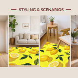 Bright Yellow Fruit Motif Runner(Yellow)