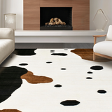 Contemporary Monochrome Cow Design(White)