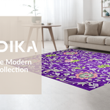 Ultra Soft Area Rug, Non Slip, Stain Resistant, Washable Area Rugs for Living Room, Bedroom, Rustic Abstract Nature Inspired(Purple)